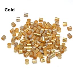 500Pcs Brass Tube Crimp End Beads ColumnCord Cover Tips End Platinum for DIY Craft Jewelry Making