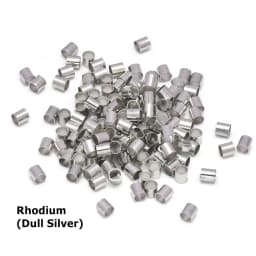 500Pcs Brass Tube Crimp End Beads ColumnCord Cover Tips End Platinum for DIY Craft Jewelry Making
