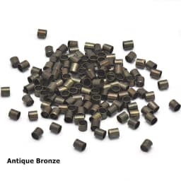 500Pcs Brass Tube Crimp End Beads ColumnCord Cover Tips End Platinum for DIY Craft Jewelry Making
