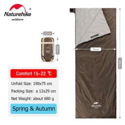 NaturehikeLW180 Sleeping Bag Ultralight Portable Sleeping Bag Spring Summer Sleeping Bag Outdoor Hiking Camping Travel Equipment