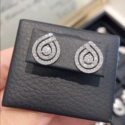 Huitan Fancy Cubic Zirconia Stud Earrings Women Delicate Design Fashion Versatile Ear Jewelry Luxury Wedding Party Accessories