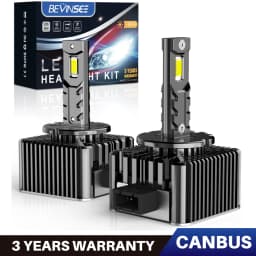 BEVINSEE D1S D3S LED Canbus D2S D5S D1R D2R D3R LED Headlight Bulbs 70W 6000K 7000LM Auto Xenon Bulbs Replacement Plug&Play 12V