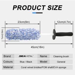 SEAMETAL Car Wash Microfiber Wheels Brush Non-Slip Ultra Soft Car Cleaning Gloves Mitt Car Wheel Spokes Brushes Car Accessories