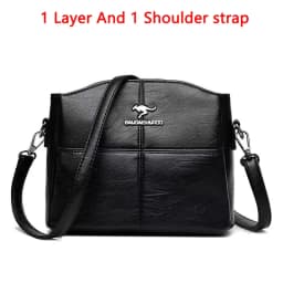 Soft Leather Luxury Handbags Women Bags Designer 3 Layers Shoulder Crossbody Sac Ladies Large Capacity Shopping Messenger Tote