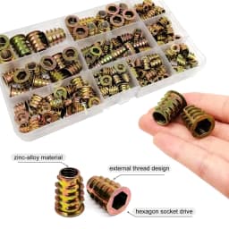 M4 M5 M6 M8 M10 Thickened Furniture Embedded Insert Nut Set Box Hex Socket Thread Wood Bed Cabinet Table E-nut High Quality