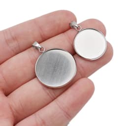 10pcs/lot stainless steel blank Cabochon Base Setting Charms Pendant fit 6 8 10 12 14 16 18 20 25 30mm jewelry making supplies