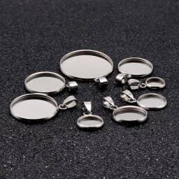 10pcs/lot stainless steel blank Cabochon Base Setting Charms Pendant fit 6 8 10 12 14 16 18 20 25 30mm jewelry making supplies
