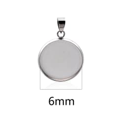 10pcs/lot stainless steel blank Cabochon Base Setting Charms Pendant fit 6 8 10 12 14 16 18 20 25 30mm jewelry making supplies