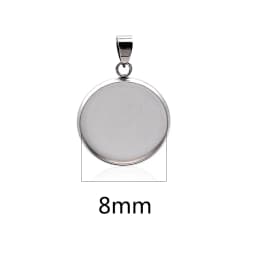 10pcs/lot stainless steel blank Cabochon Base Setting Charms Pendant fit 6 8 10 12 14 16 18 20 25 30mm jewelry making supplies
