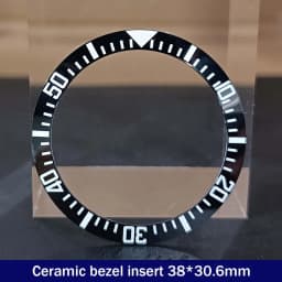 Sloping 38mm*30.6mm Ceramic Bezel GMT and Diving Watch Insert For 40mm Mens Watch Replace Watch Face Watch Bezel Inserts