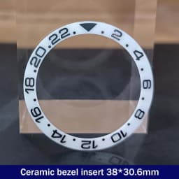 Sloping 38mm*30.6mm Ceramic Bezel GMT and Diving Watch Insert For 40mm Mens Watch Replace Watch Face Watch Bezel Inserts