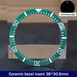 Sloping 38mm*30.6mm Ceramic Bezel GMT and Diving Watch Insert For 40mm Mens Watch Replace Watch Face Watch Bezel Inserts