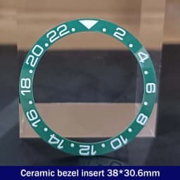 Sloping 38mm*30.6mm Ceramic Bezel GMT and Diving Watch Insert For 40mm Mens Watch Replace Watch Face Watch Bezel Inserts