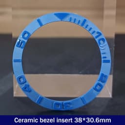 Sloping 38mm*30.6mm Ceramic Bezel GMT and Diving Watch Insert For 40mm Mens Watch Replace Watch Face Watch Bezel Inserts