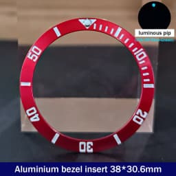 Sloping 38mm*30.6mm Ceramic Bezel GMT and Diving Watch Insert For 40mm Mens Watch Replace Watch Face Watch Bezel Inserts