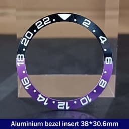 Sloping 38mm*30.6mm Ceramic Bezel GMT and Diving Watch Insert For 40mm Mens Watch Replace Watch Face Watch Bezel Inserts