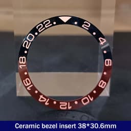 Sloping 38mm*30.6mm Ceramic Bezel GMT and Diving Watch Insert For 40mm Mens Watch Replace Watch Face Watch Bezel Inserts