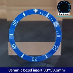 Sloping 38mm*30.6mm Ceramic Bezel GMT and Diving Watch Insert For 40mm Mens Watch Replace Watch Face Watch Bezel Inserts