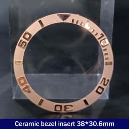 Sloping 38mm*30.6mm Ceramic Bezel GMT and Diving Watch Insert For 40mm Mens Watch Replace Watch Face Watch Bezel Inserts