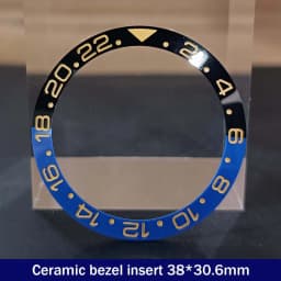 Sloping 38mm*30.6mm Ceramic Bezel GMT and Diving Watch Insert For 40mm Mens Watch Replace Watch Face Watch Bezel Inserts