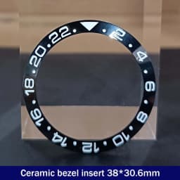 Sloping 38mm*30.6mm Ceramic Bezel GMT and Diving Watch Insert For 40mm Mens Watch Replace Watch Face Watch Bezel Inserts