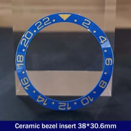 Sloping 38mm*30.6mm Ceramic Bezel GMT and Diving Watch Insert For 40mm Mens Watch Replace Watch Face Watch Bezel Inserts