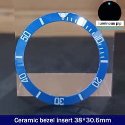 Sloping 38mm*30.6mm Ceramic Bezel GMT and Diving Watch Insert For 40mm Mens Watch Replace Watch Face Watch Bezel Inserts