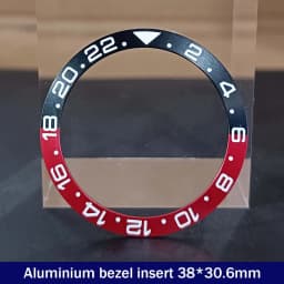 Sloping 38mm*30.6mm Ceramic Bezel GMT and Diving Watch Insert For 40mm Mens Watch Replace Watch Face Watch Bezel Inserts
