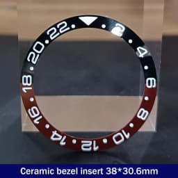 Sloping 38mm*30.6mm Ceramic Bezel GMT and Diving Watch Insert For 40mm Mens Watch Replace Watch Face Watch Bezel Inserts