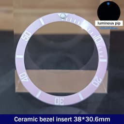 Sloping 38mm*30.6mm Ceramic Bezel GMT and Diving Watch Insert For 40mm Mens Watch Replace Watch Face Watch Bezel Inserts