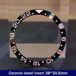 Sloping 38mm*30.6mm Ceramic Bezel GMT and Diving Watch Insert For 40mm Mens Watch Replace Watch Face Watch Bezel Inserts