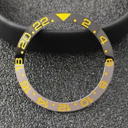 Sloping 38mm*30.6mm Ceramic Bezel GMT and Diving Watch Insert For 40mm Mens Watch Replace Watch Face Watch Bezel Inserts