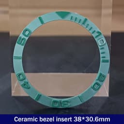 Sloping 38mm*30.6mm Ceramic Bezel GMT and Diving Watch Insert For 40mm Mens Watch Replace Watch Face Watch Bezel Inserts