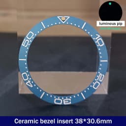 Sloping 38mm*30.6mm Ceramic Bezel GMT and Diving Watch Insert For 40mm Mens Watch Replace Watch Face Watch Bezel Inserts