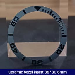 Sloping 38mm*30.6mm Ceramic Bezel GMT and Diving Watch Insert For 40mm Mens Watch Replace Watch Face Watch Bezel Inserts