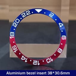 Sloping 38mm*30.6mm Ceramic Bezel GMT and Diving Watch Insert For 40mm Mens Watch Replace Watch Face Watch Bezel Inserts