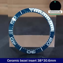 Sloping 38mm*30.6mm Ceramic Bezel GMT and Diving Watch Insert For 40mm Mens Watch Replace Watch Face Watch Bezel Inserts