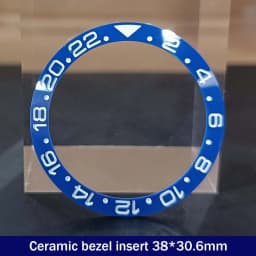 Sloping 38mm*30.6mm Ceramic Bezel GMT and Diving Watch Insert For 40mm Mens Watch Replace Watch Face Watch Bezel Inserts
