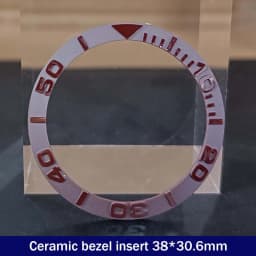 Sloping 38mm*30.6mm Ceramic Bezel GMT and Diving Watch Insert For 40mm Mens Watch Replace Watch Face Watch Bezel Inserts
