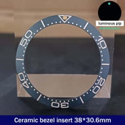 Sloping 38mm*30.6mm Ceramic Bezel GMT and Diving Watch Insert For 40mm Mens Watch Replace Watch Face Watch Bezel Inserts