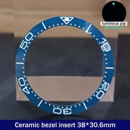 Sloping 38mm*30.6mm Ceramic Bezel GMT and Diving Watch Insert For 40mm Mens Watch Replace Watch Face Watch Bezel Inserts