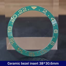 Sloping 38mm*30.6mm Ceramic Bezel GMT and Diving Watch Insert For 40mm Mens Watch Replace Watch Face Watch Bezel Inserts