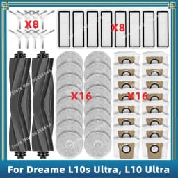 Compatible For ( Dreame L10s Ultra / L10 Ultra ) Replacement Parts Accessories Roller Side Brush Hepa Filter Mop Cloth Dust Bag