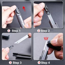 Deli Utility Knife 9mm Pocket Knife Box Cutter Retractable Blade for Office Home School Stationery Supplies Paper Craft Knives