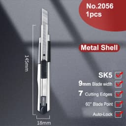 Deli Utility Knife 9mm Pocket Knife Box Cutter Retractable Blade for Office Home School Stationery Supplies Paper Craft Knives