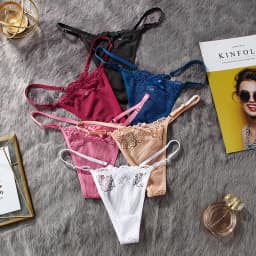BANNIROU 1Pcs Lace G-string Women's Underwear Sexy Bow Transparent Low-Rise Panties Woman Intimates Female Thongs Lingerie