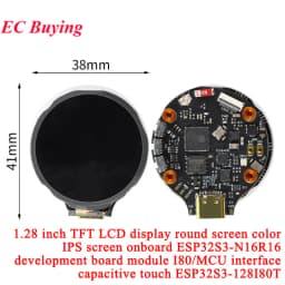 1.28 inch TFT Screen Display Module 1.28" IPS Round Colorful LCD Board GC9A01 Touch 240x240 SPI ESP32-S3 ESP32S3-N16R8 N16R16