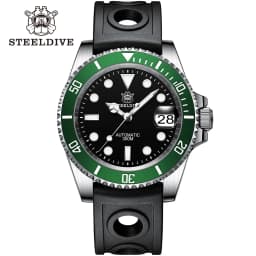SD1953 STEELDIVE Brand Ceramic Bezel 41mm Steeldive 30ATM Water Resistant NH35 Automatic Mens Dive Watch with Milled Clasp