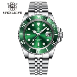 SD1953 STEELDIVE Brand Ceramic Bezel 41mm Steeldive 30ATM Water Resistant NH35 Automatic Mens Dive Watch with Milled Clasp
