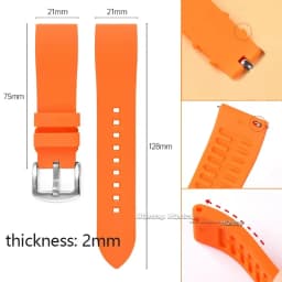 Quick Release Silicone Rubber Watch Strap 20mm 22mm Sports Watchband Black Green Orange Blue Wristband Bracelets 18 19 21 24mm